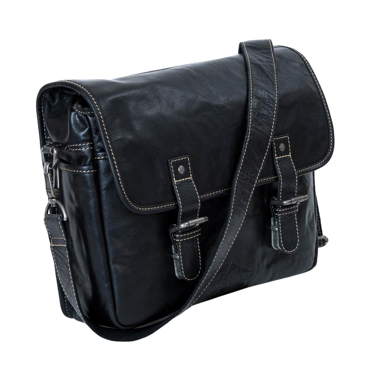ALPENLEDER | Messenger Bag TOURER (ebenholz) CG6068-e
