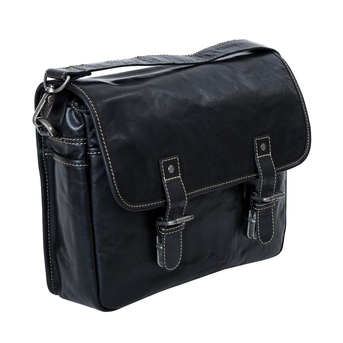 ALPENLEDER | Messenger Bag TOURER (ebenholz) CG6068-e