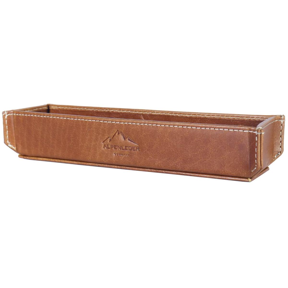 ALPENLEDER | Stifteschale ZENTA (cognac) CG6074-c