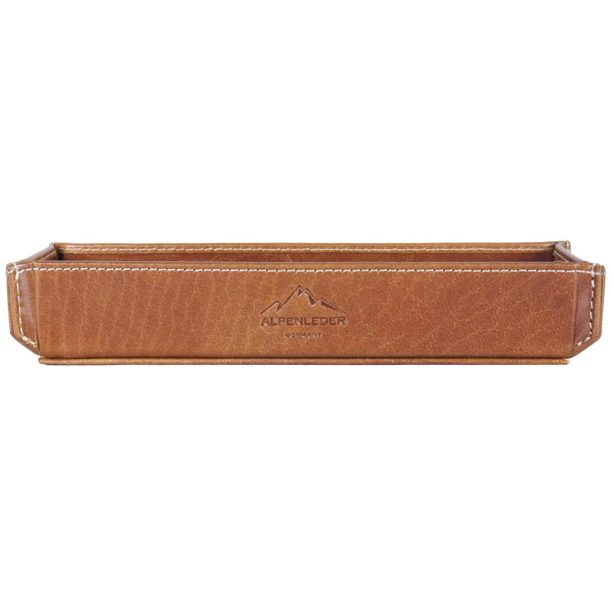 ALPENLEDER | Stifteschale ZENTA (cognac) CG6074-c