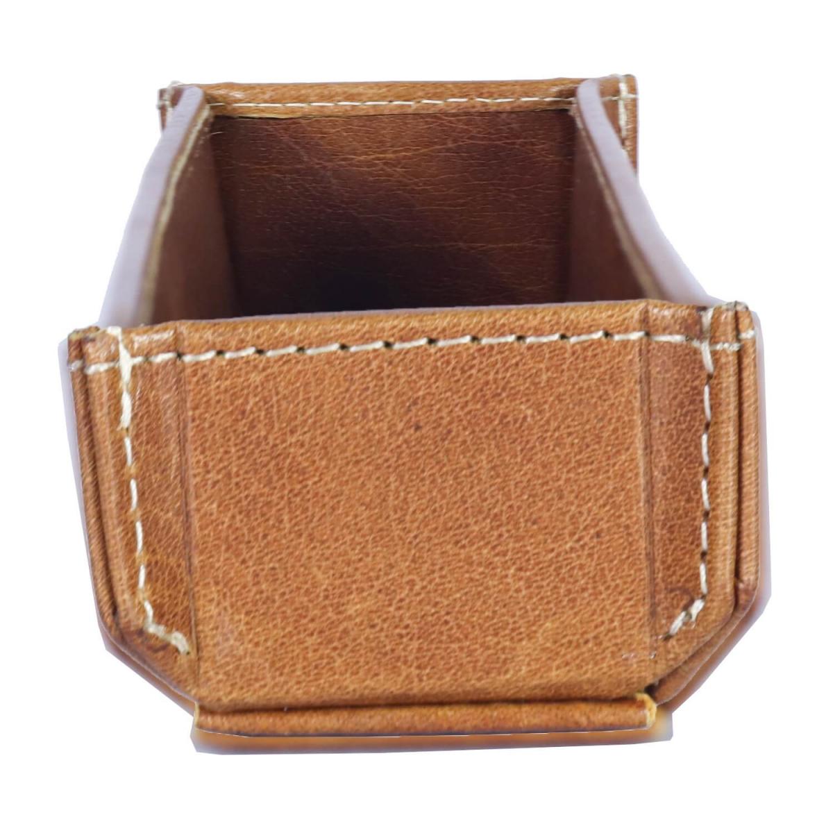 ALPENLEDER | Stifteschale ZENTA (cognac) CG6074-c