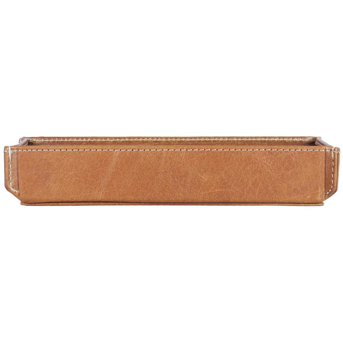 ALPENLEDER | Stifteschale ZENTA (cognac) CG6074-c