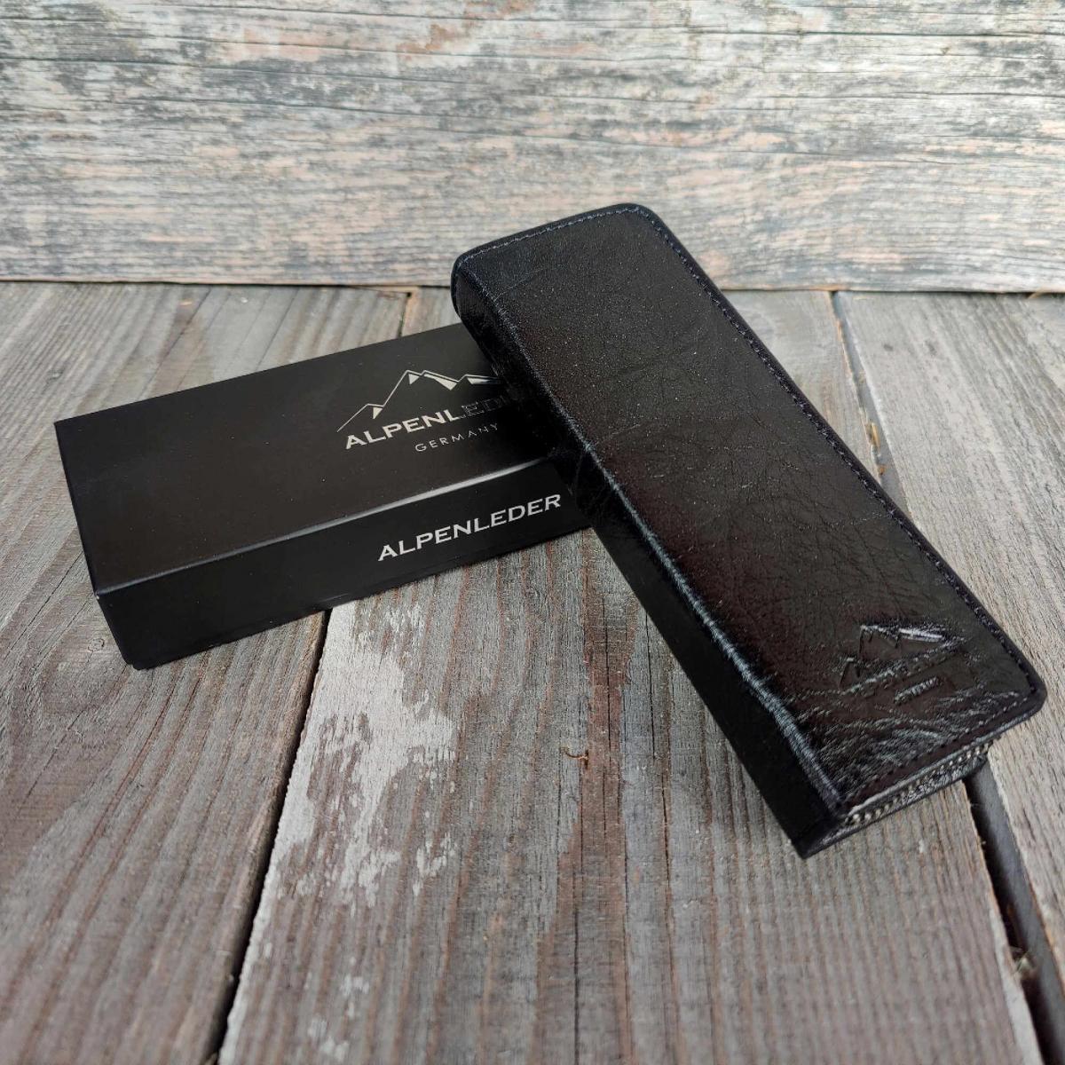 ALPENLEDER | Stifteetui ZWOA ebenholz (CG8084-e)