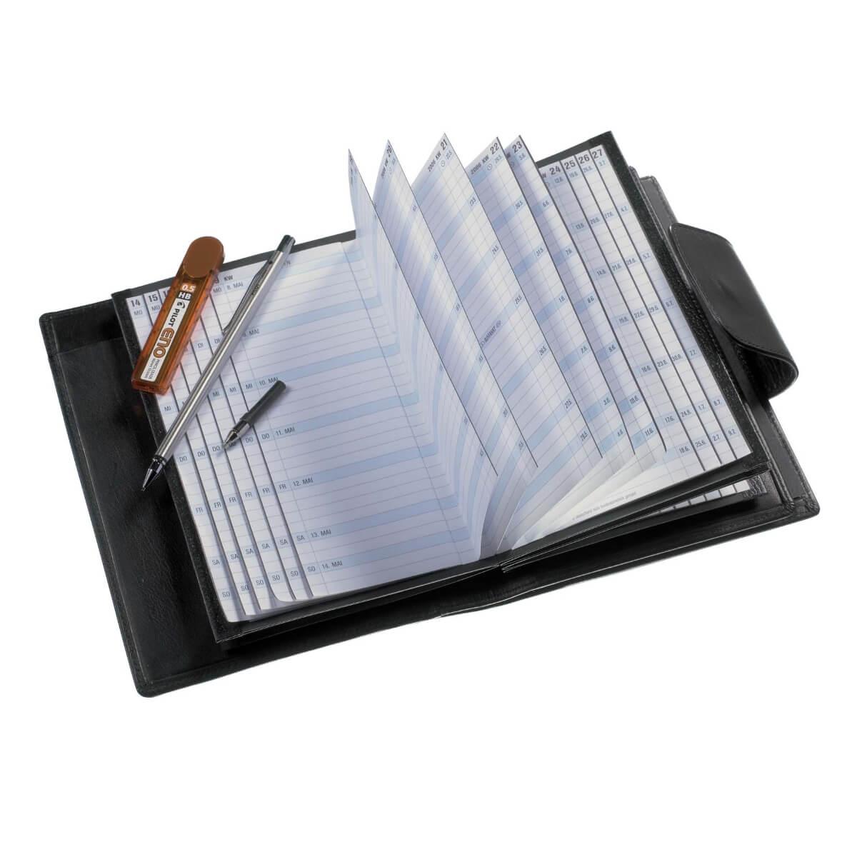 Ron McLaine Taschenkalender 2025 EASYfolder Set ROM schwarz