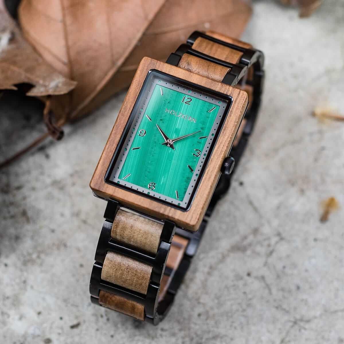 HOLZKERN Armas Urban Square Herren Holzarmbanduhr