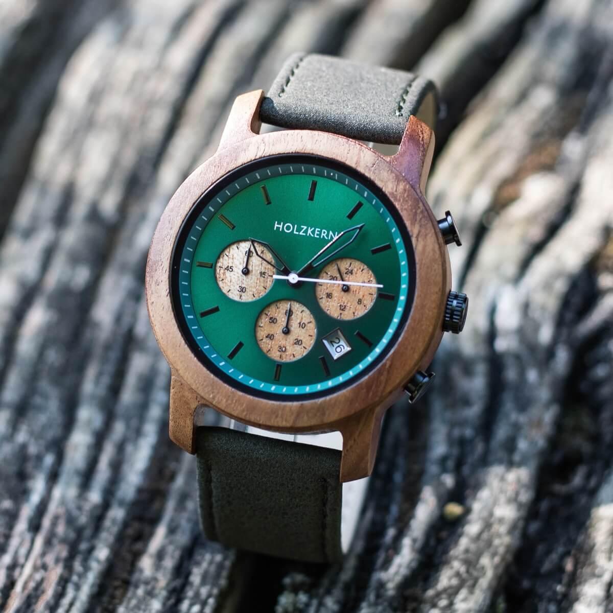 HOLZKERN Baumkrone Waldlauf Herren Chronograph