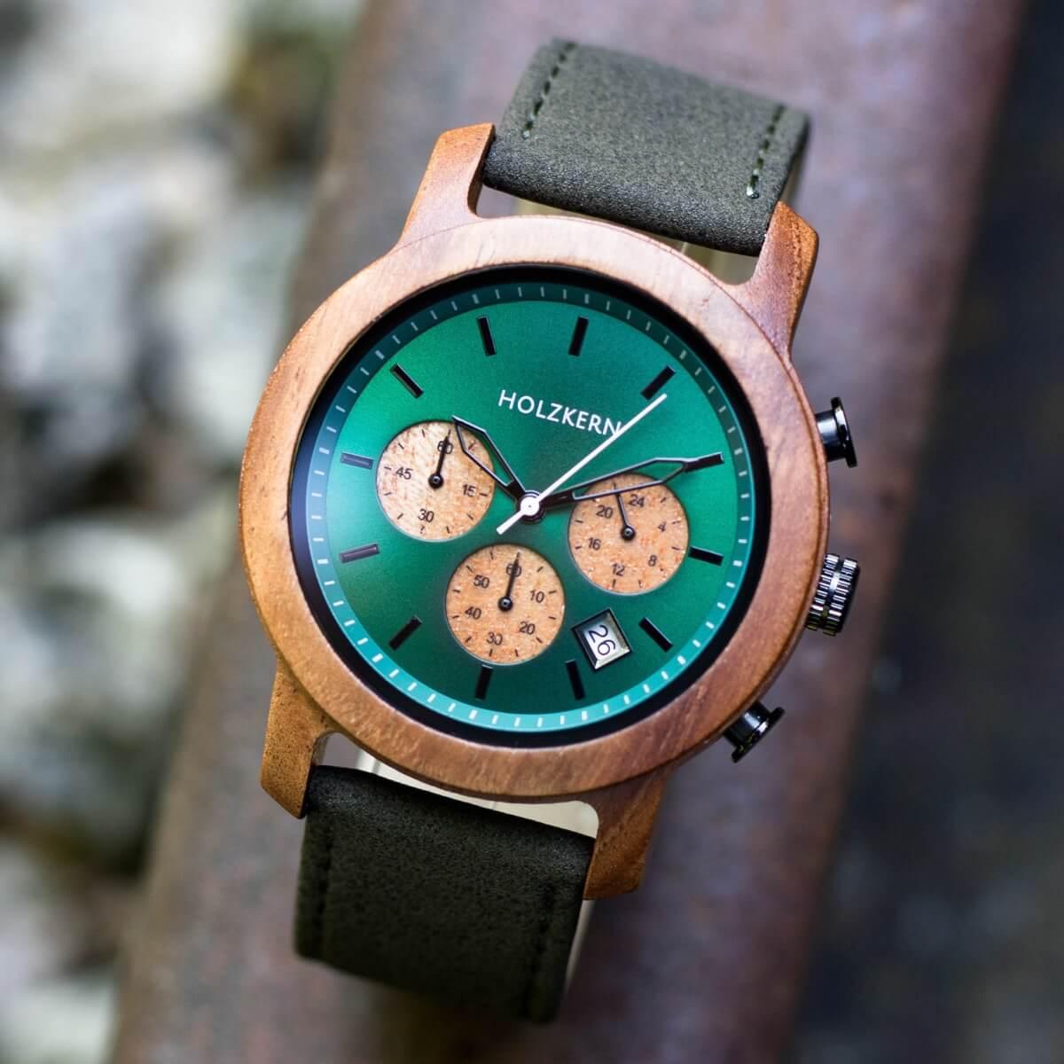 HOLZKERN Baumkrone Waldlauf Herren Chronograph