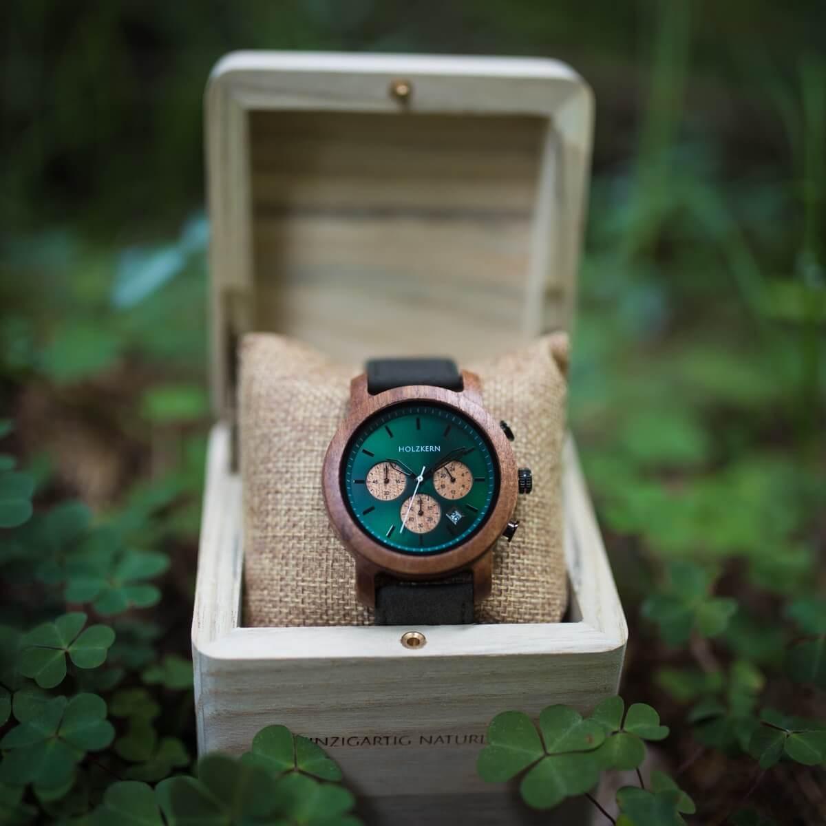 HOLZKERN Baumkrone Waldlauf Herren Chronograph