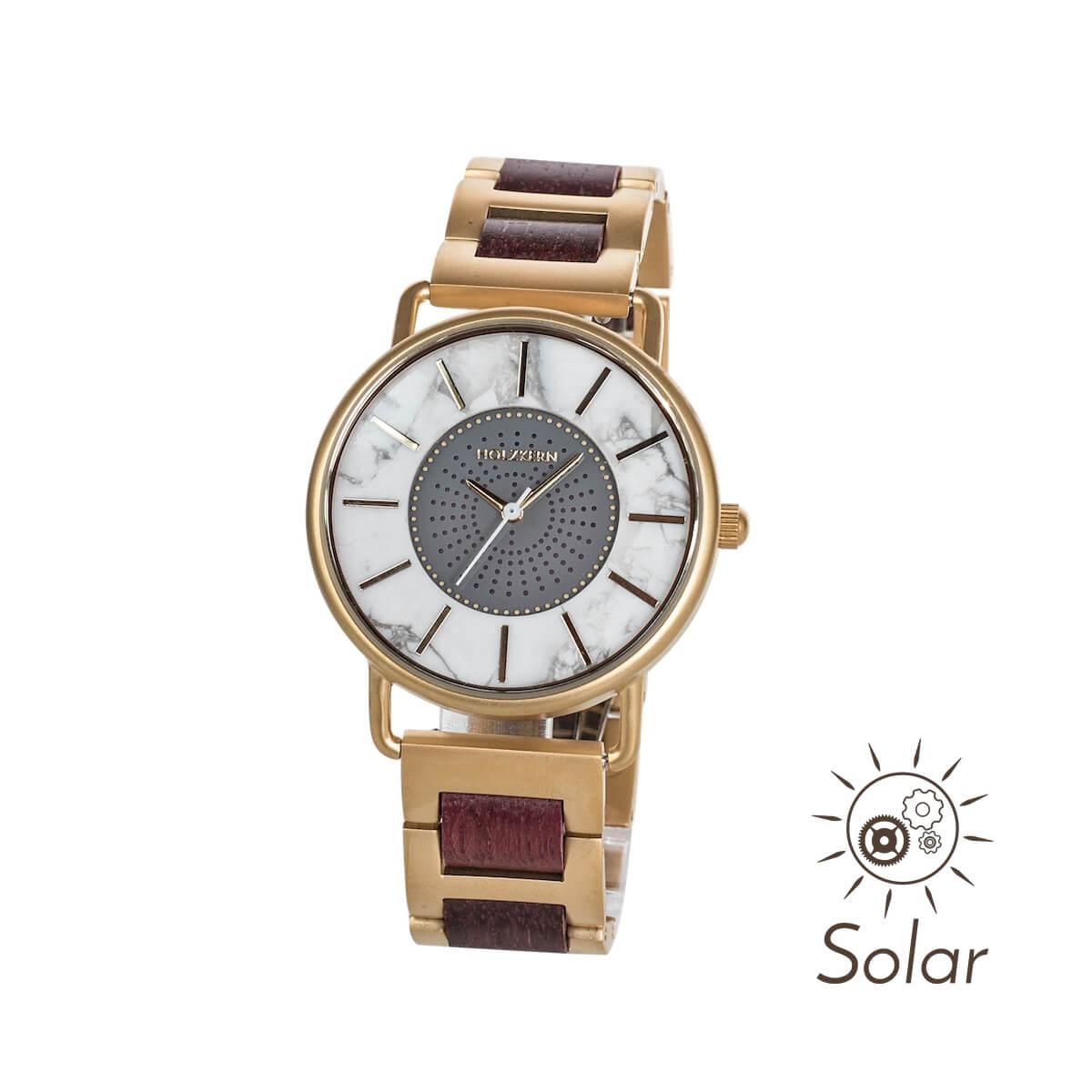 HOLZKERN Bishop Sundance Damen Solar Holzarmbanduhr