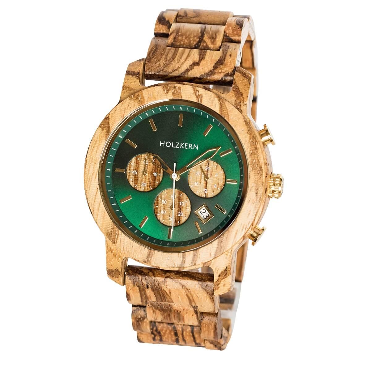 HOLZKERN Blätterdach Waldlauf Herren Chronograph