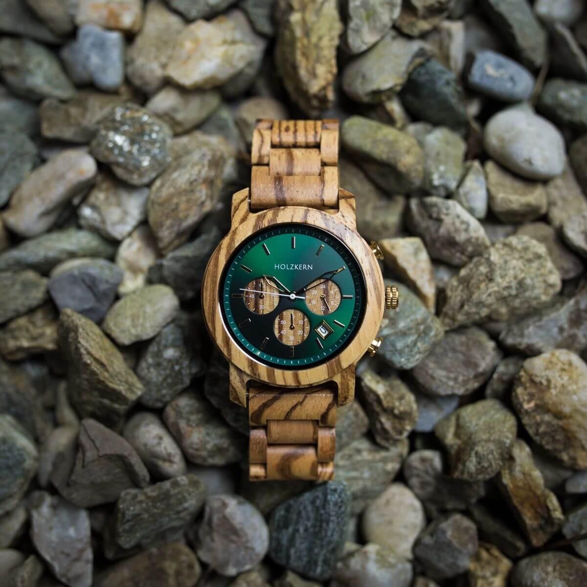 HOLZKERN Blätterdach Waldlauf Herren Chronograph