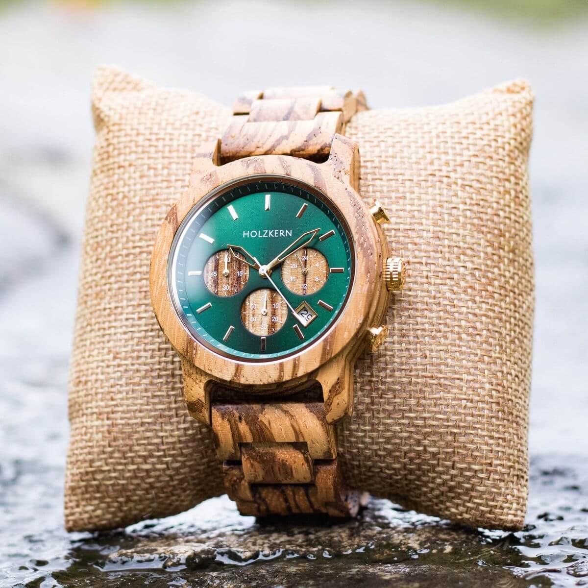 HOLZKERN Blätterdach Waldlauf Herren Chronograph