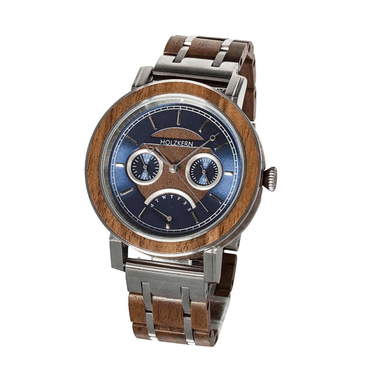 HOLZKERN Caledonia Nautik Herren Holzarmbanduhr