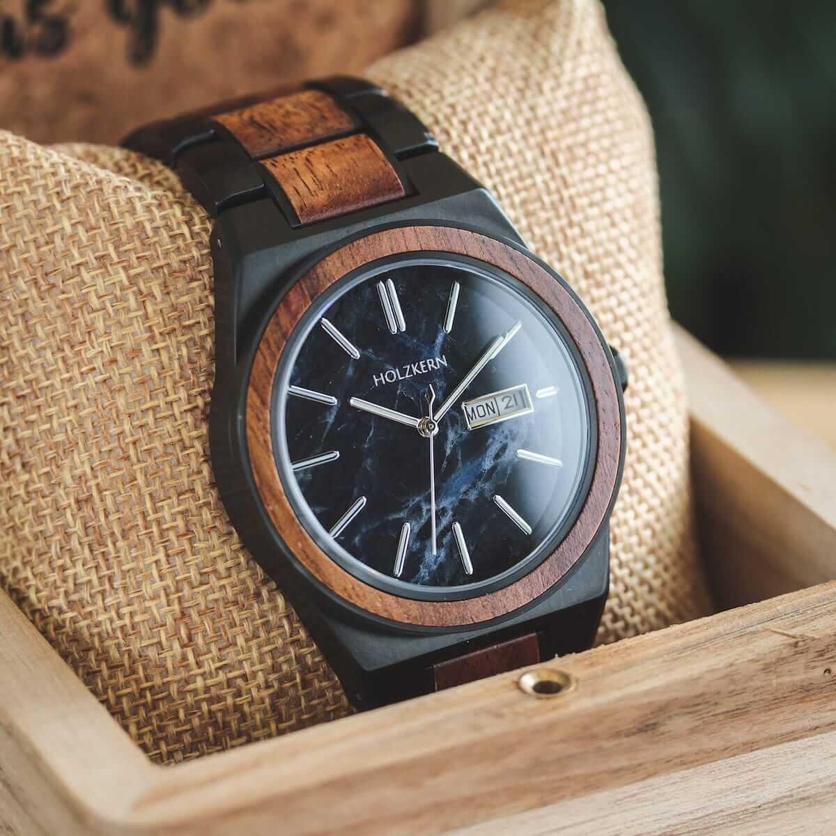 HOLZKERN Camino Inca Herren Holzarmbanduhr