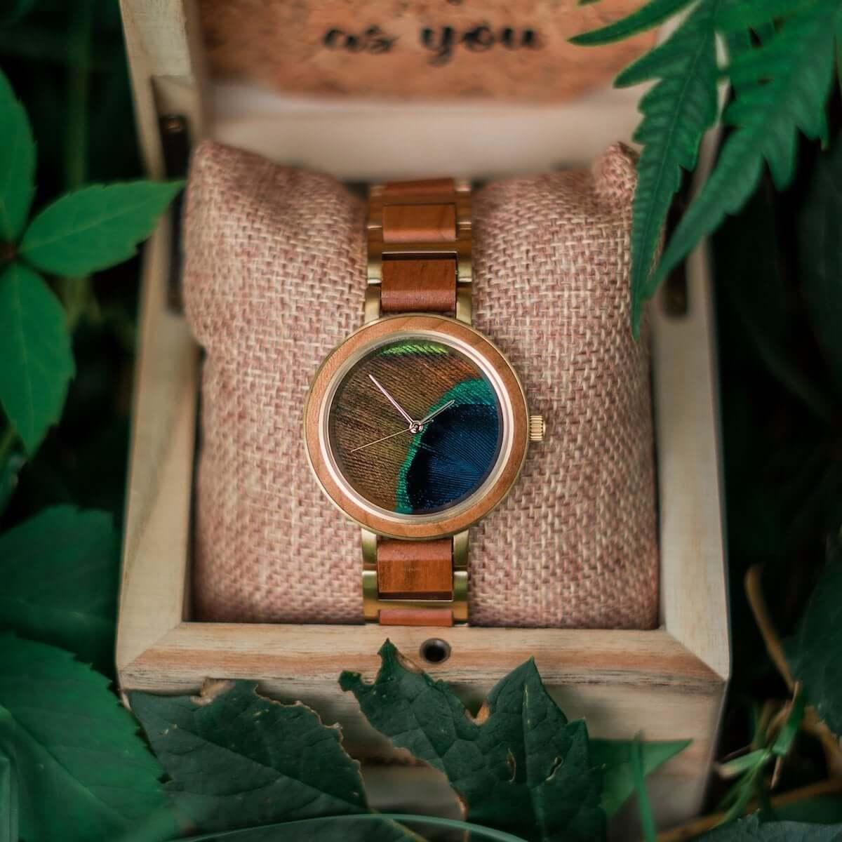 HOLZKERN Die Beraterin True Colors Damen Holzarmbanduhr