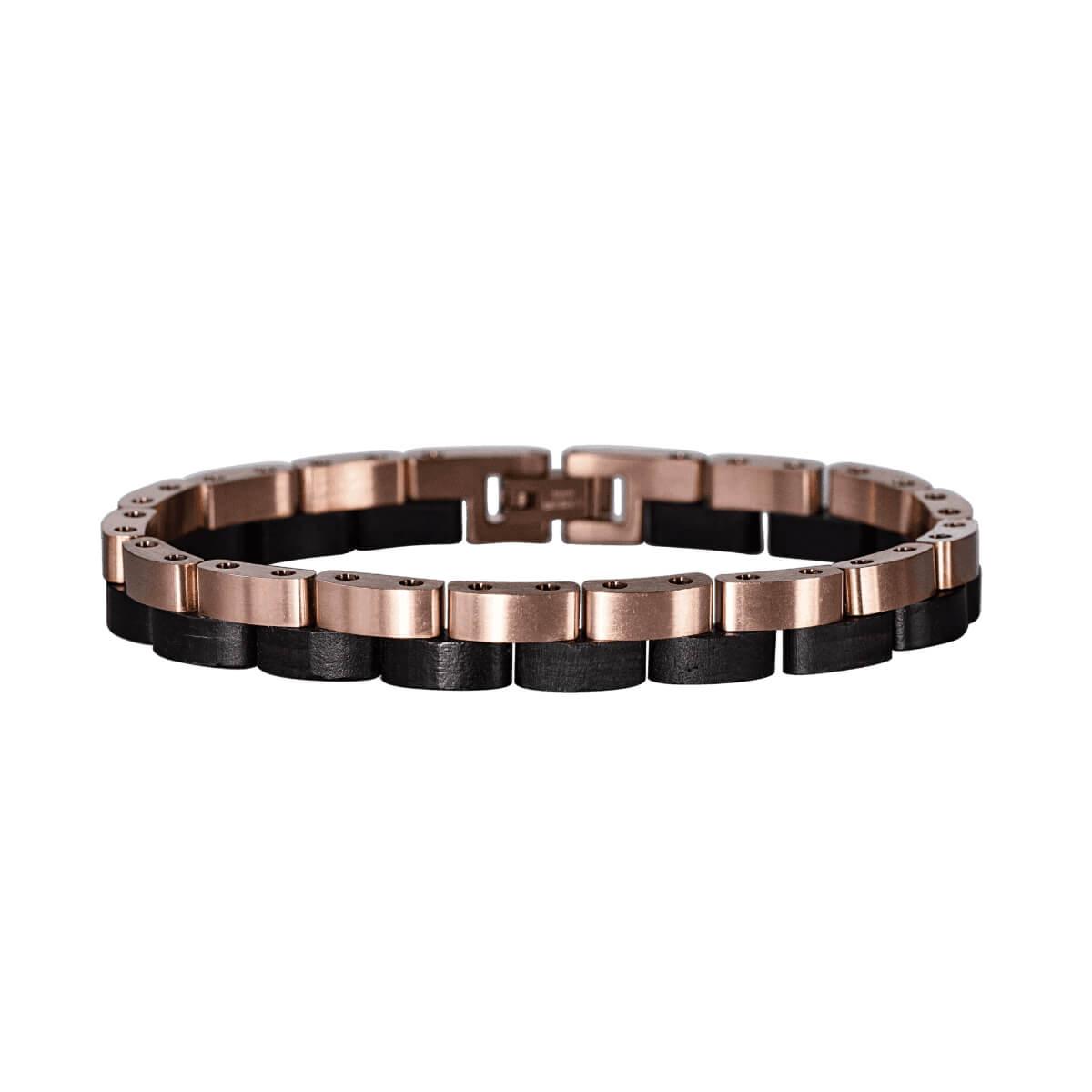 HOLZKERN Armband Duett Leadwood Roségold