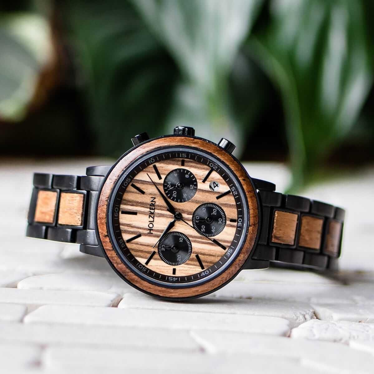 HOLZKERN Halbdunkel Horizont Damen Chronograph