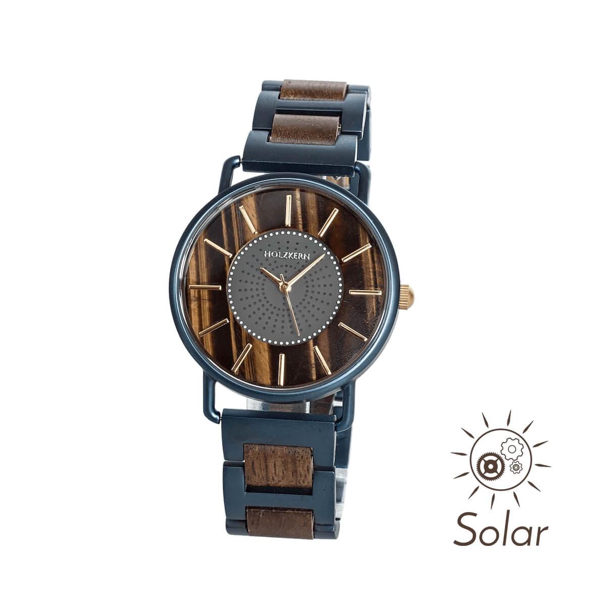 HOLZKERN Halo Sundance Damen Solar Holzarmbanduhr