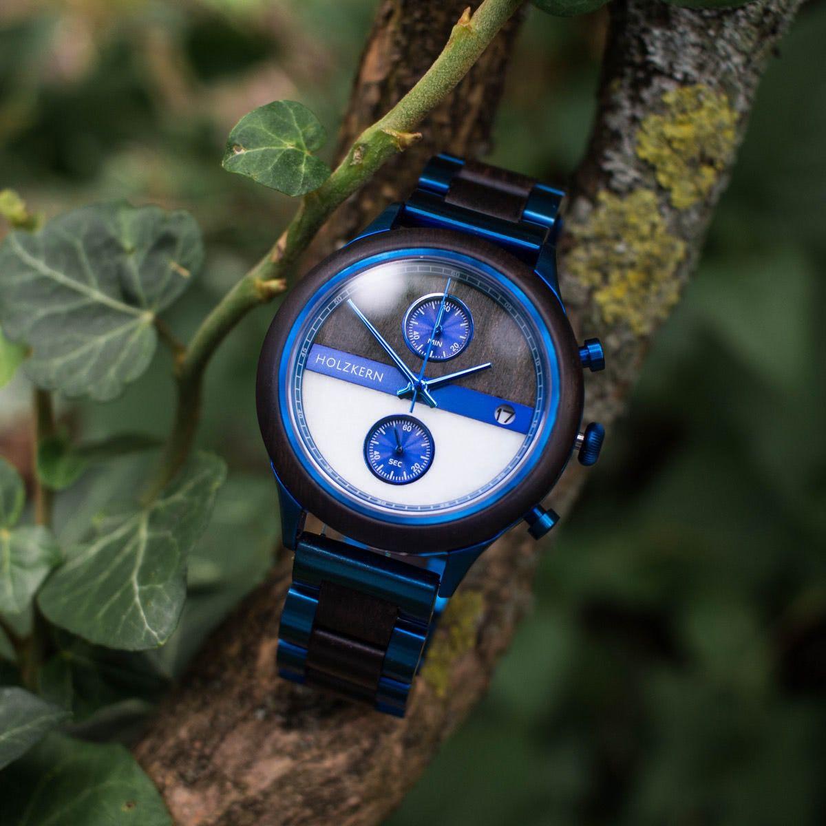 HOLZKERN Herren Holzarmbanduhr Highline Bixby