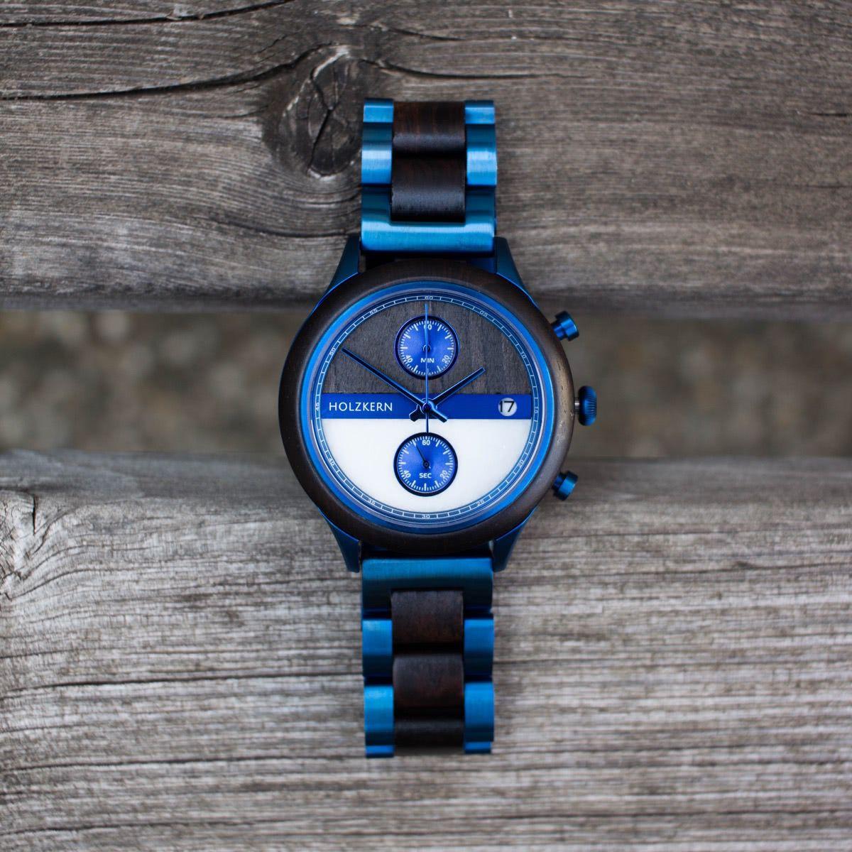 HOLZKERN Herren Holzarmbanduhr Highline Bixby