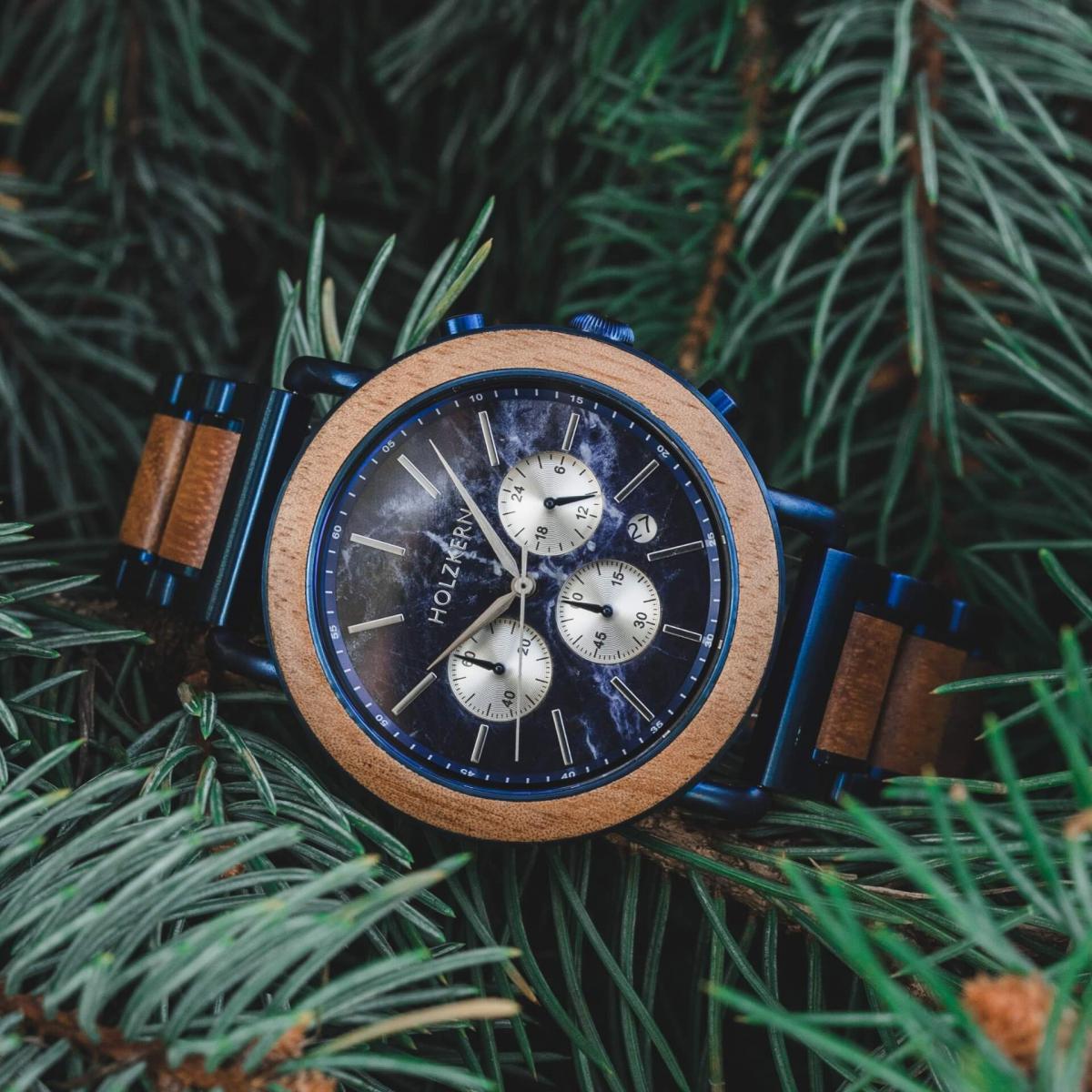 HOLZKERN Kilauea Volcano Herren Chronograph