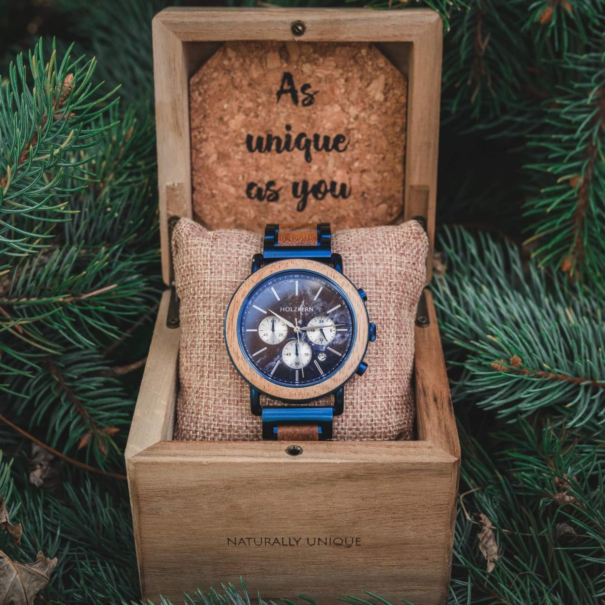 HOLZKERN Kilauea Volcano Herren Chronograph