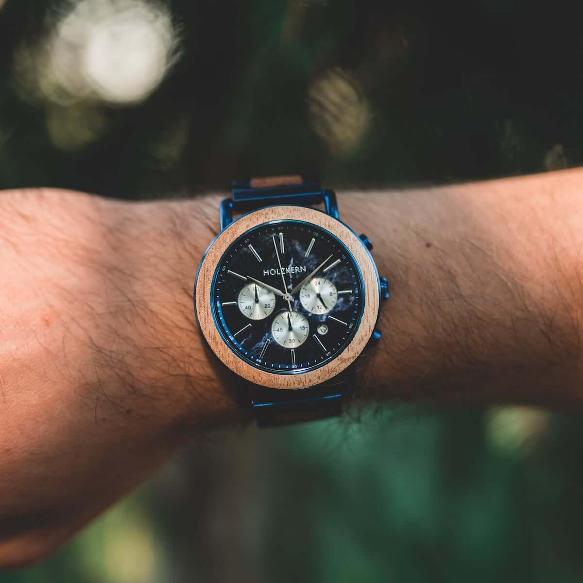 HOLZKERN Kilauea Volcano Herren Chronograph