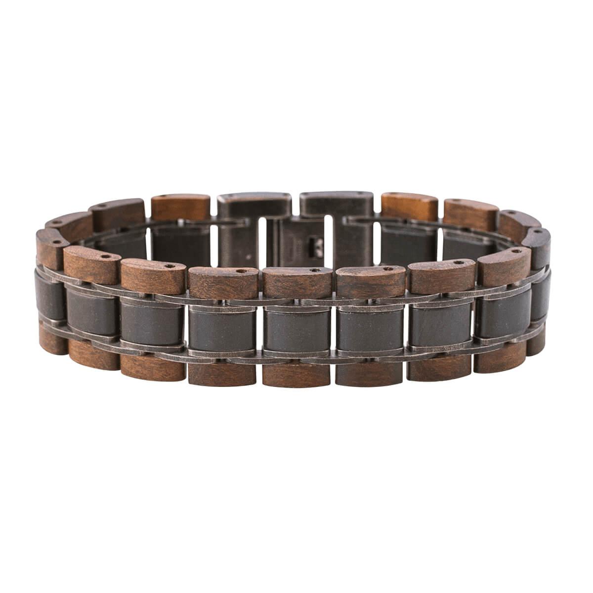 HOLZKERN Armband Largo Palmenholz Schieferstein