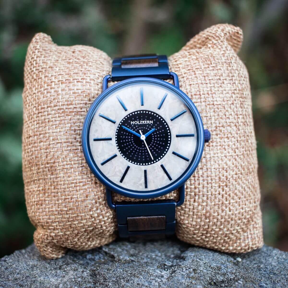 HOLZKERN Midnight Sun Sundance Solar Damen Herren Holzarmbanduhr