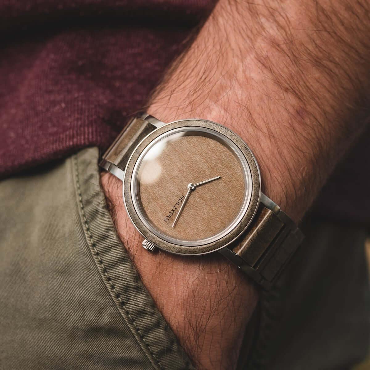HOLZKERN Pioneer Orbit Damen Herren Holzarmbanduhr
