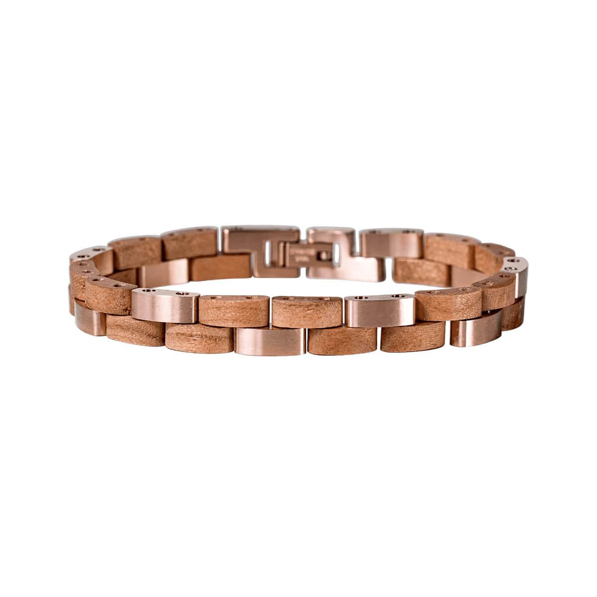 HOLZKERN Armband Rondo Kirschholz Roségold