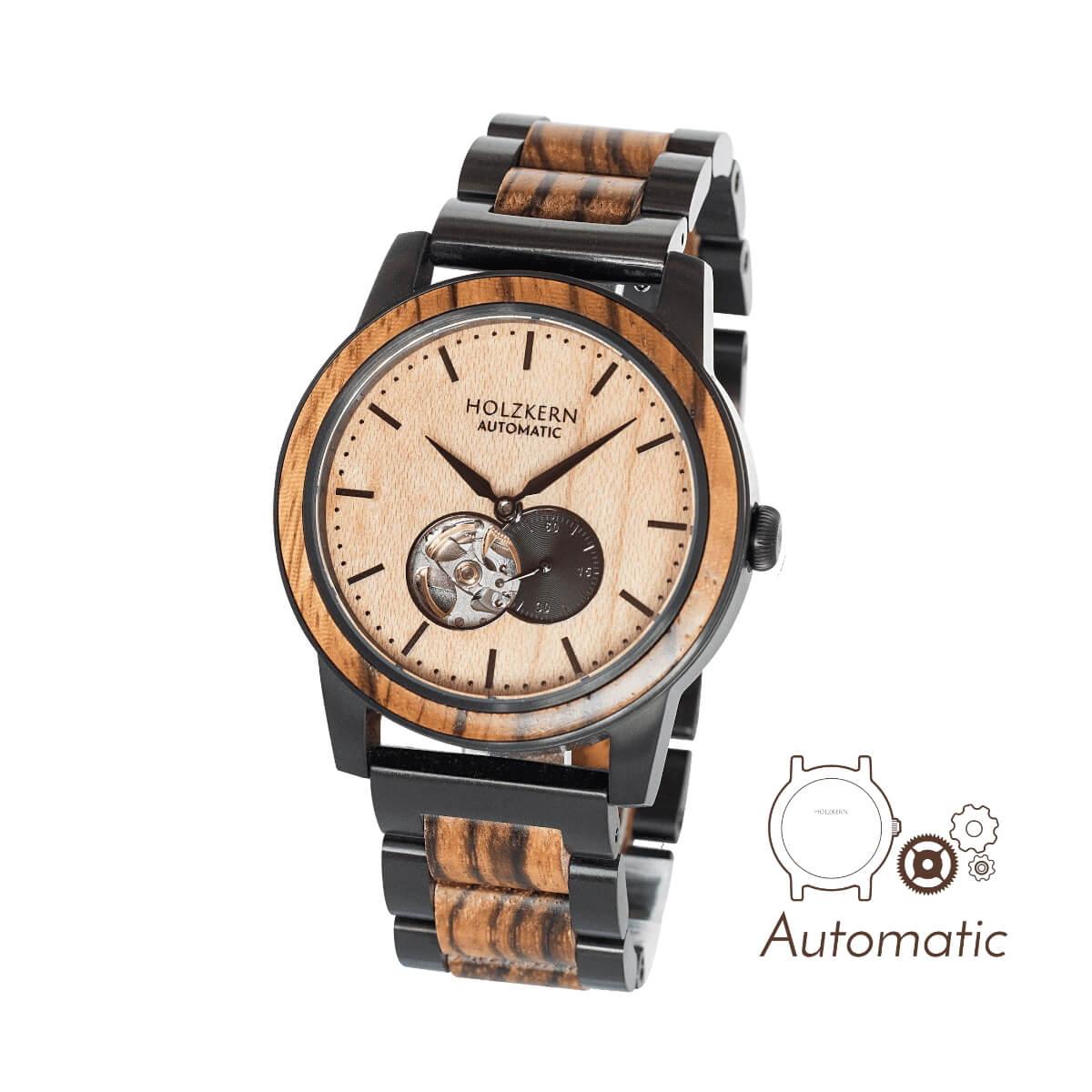 HOLZKERN Shanghai Skyline Herren Automatikuhr