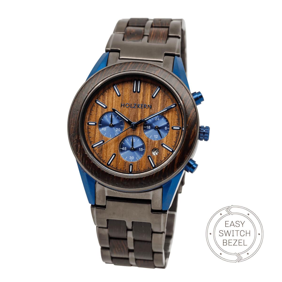 HOLZKERN Spaceman Night Sky Herren Holzarmbanduhr