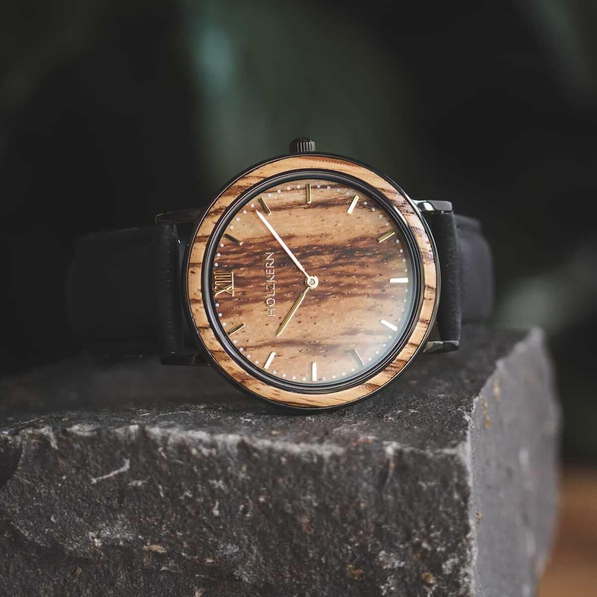 HOLZKERN Sanssouci Stadtpark Unisex Damen Herren Holzarmbanduhr