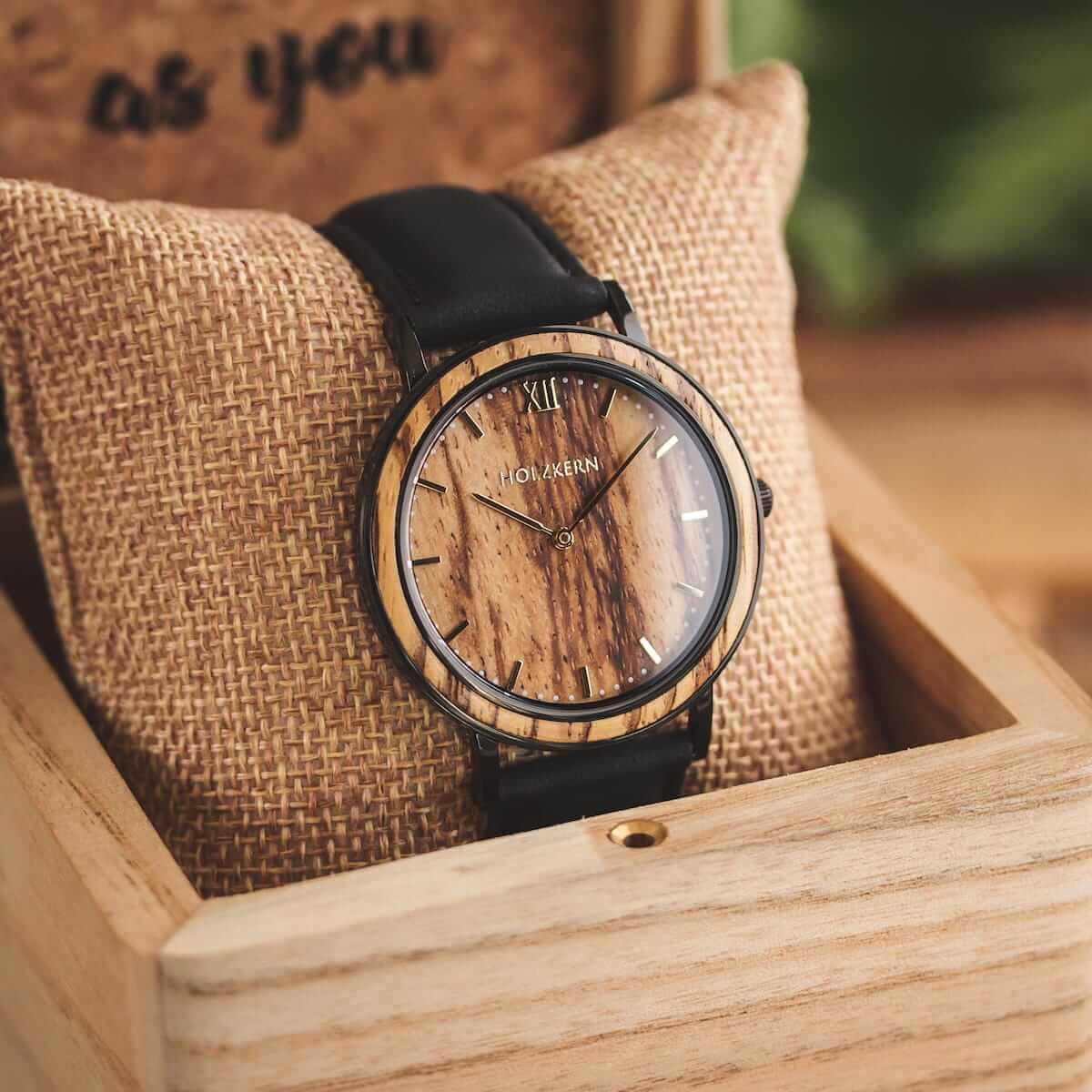 HOLZKERN Sanssouci Stadtpark Unisex Damen Herren Holzarmbanduhr
