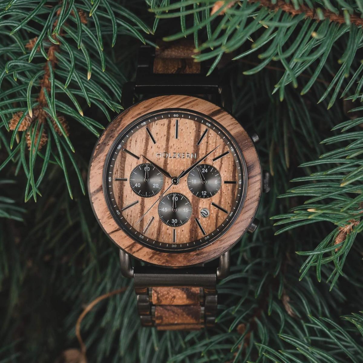 HOLZKERN Stromboli Volcano Herren Chronograph