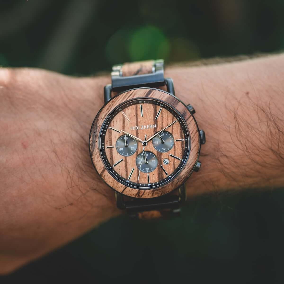 HOLZKERN Stromboli Volcano Herren Chronograph