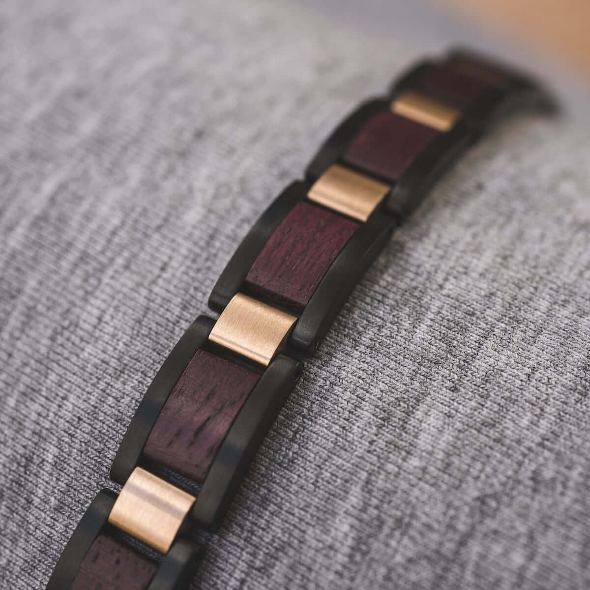 HOLZKERN Armband Bandlet Symphonie Amaranth Roségold