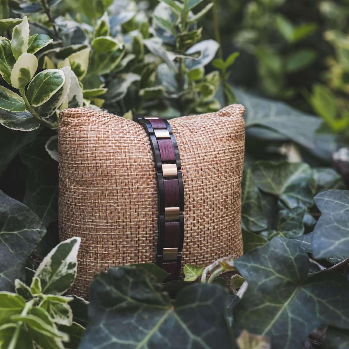 HOLZKERN Armband Bandlet Symphonie Amaranth Roségold