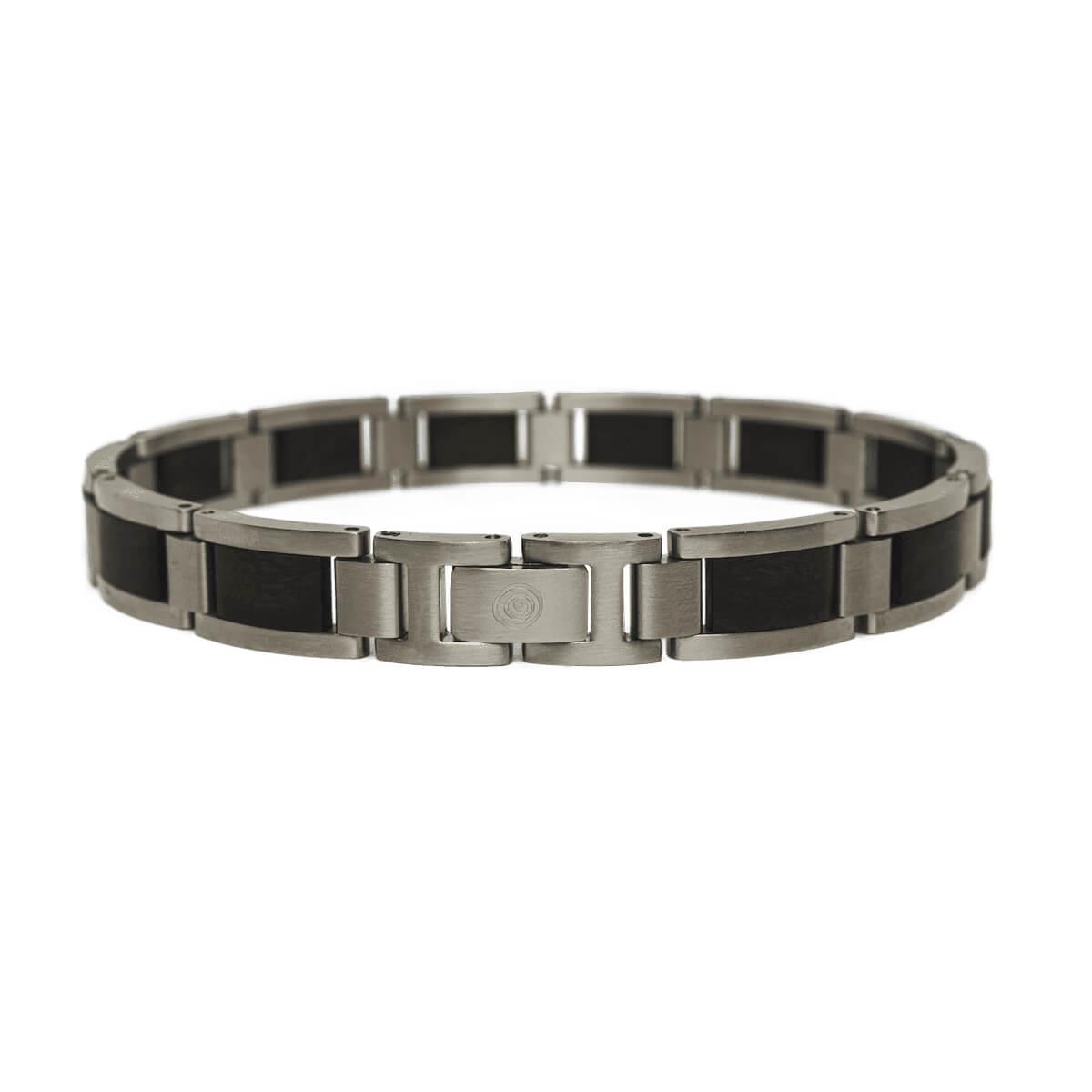 HOLZKERN Armband Bandlet Symphonie Leadwood Silber