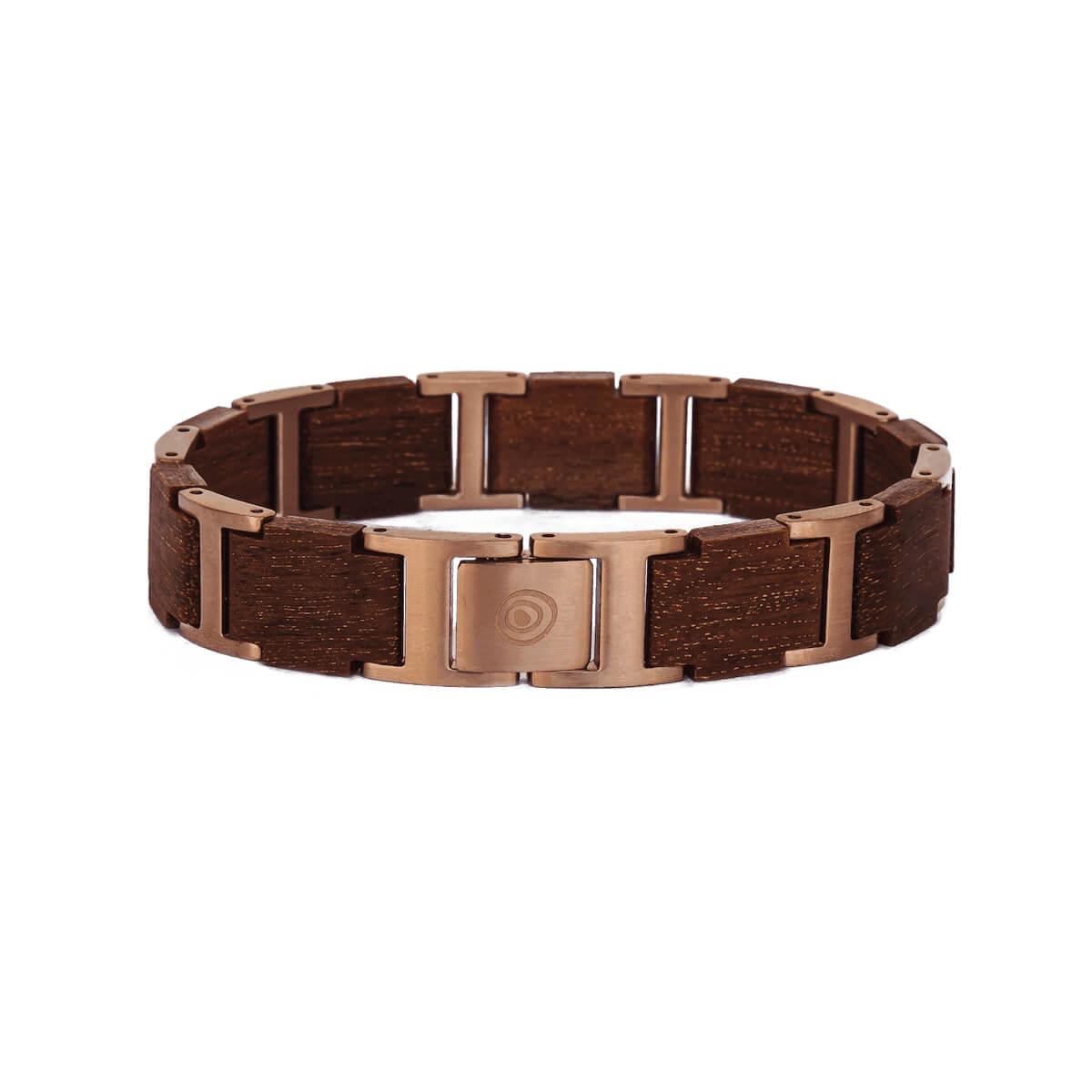 HOLZKERN Bandlet Armband Unisono Padoukholz Roségold