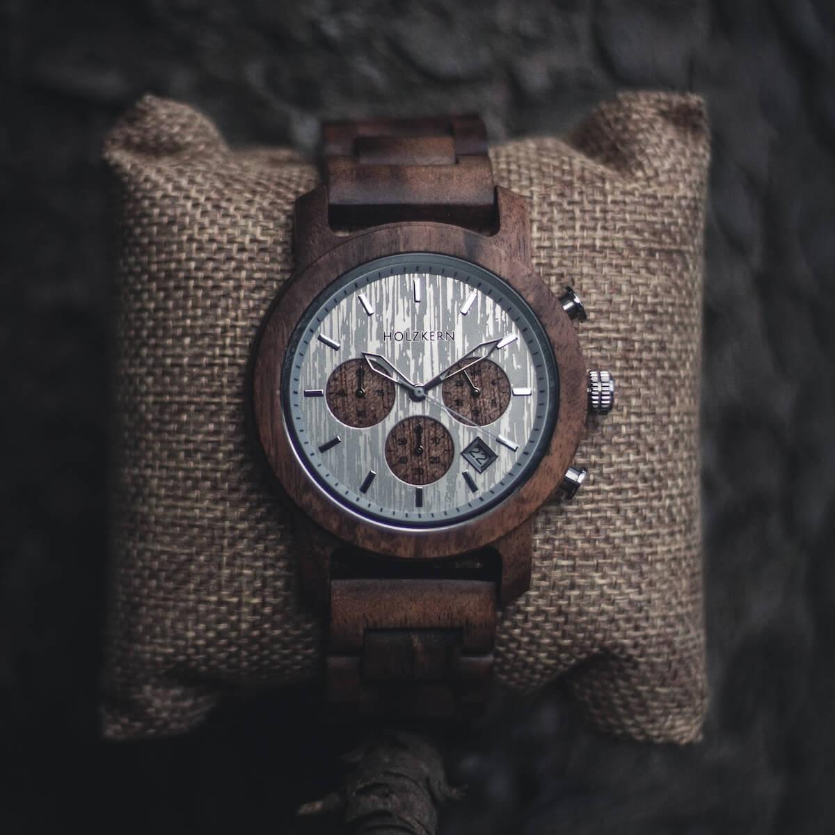 HOLZKERN Waldrand Waldlauf Herren Chronograph