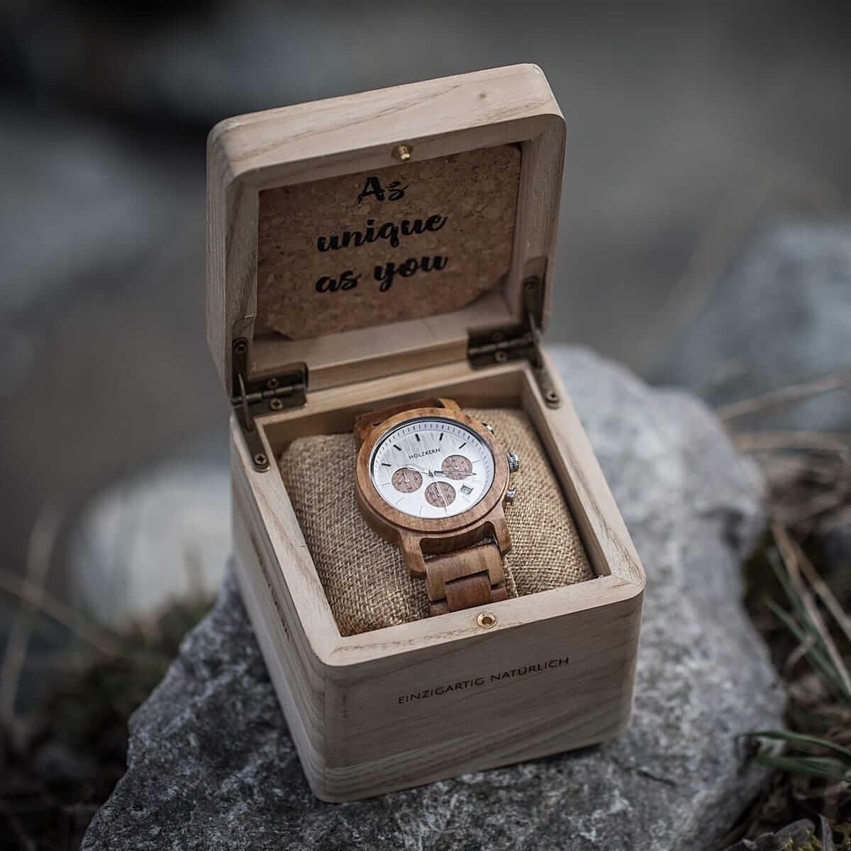 HOLZKERN Waldrand Waldlauf Herren Chronograph