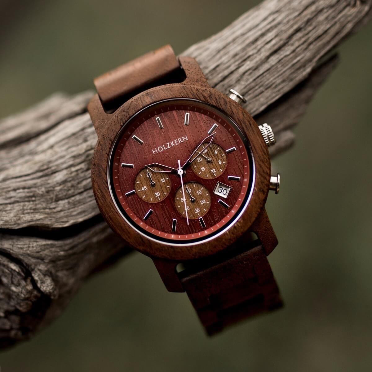 HOLZKERN Wildrebe Waldlauf Herren Chronograph