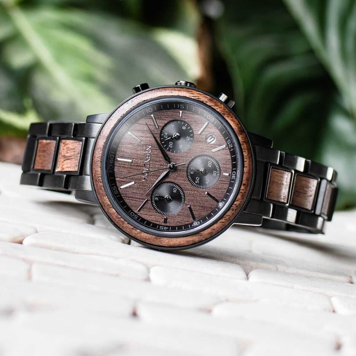 HOLZKERN Wolkennacht Horizont Damen Chronograph