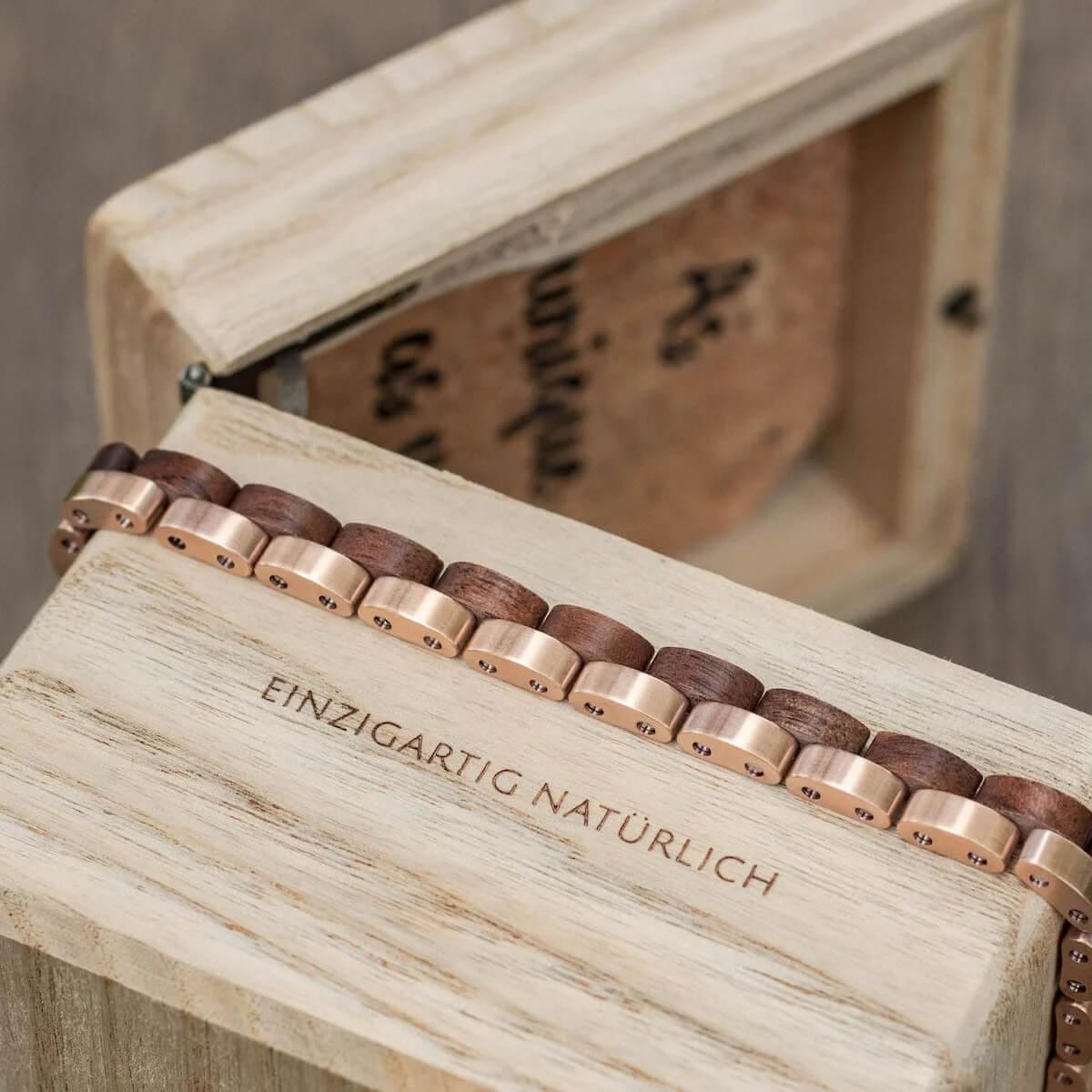 HOLZKERN | Duett (Walnussholz / Roségold)