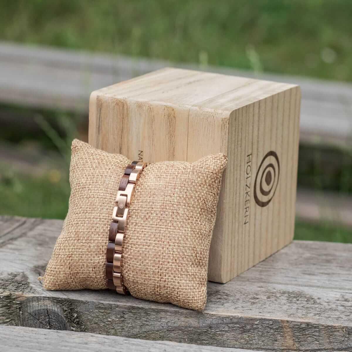 HOLZKERN | Duett (Walnussholz / Roségold)