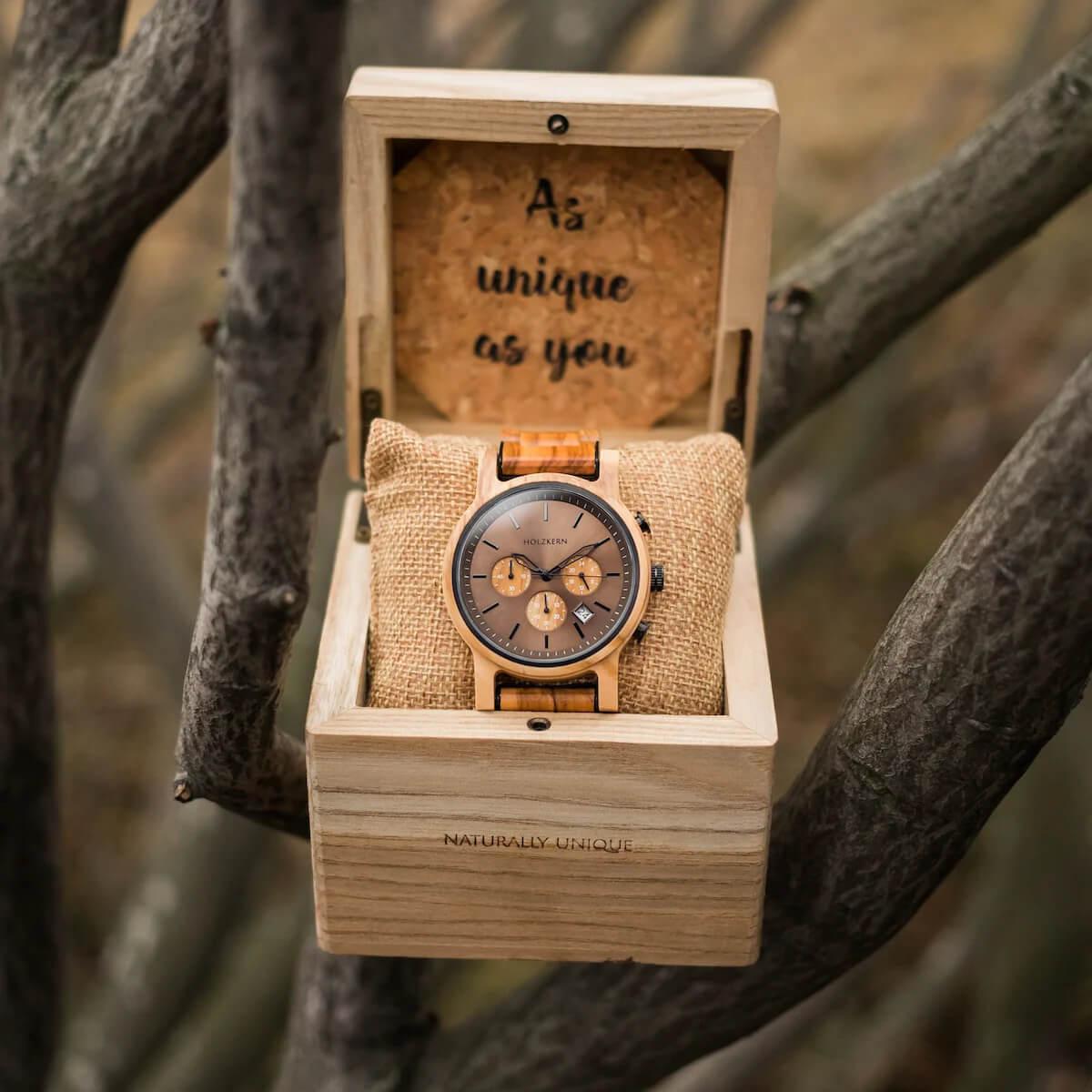 HOLZKERN Nebelwald Waldlauf Herren Chronograph