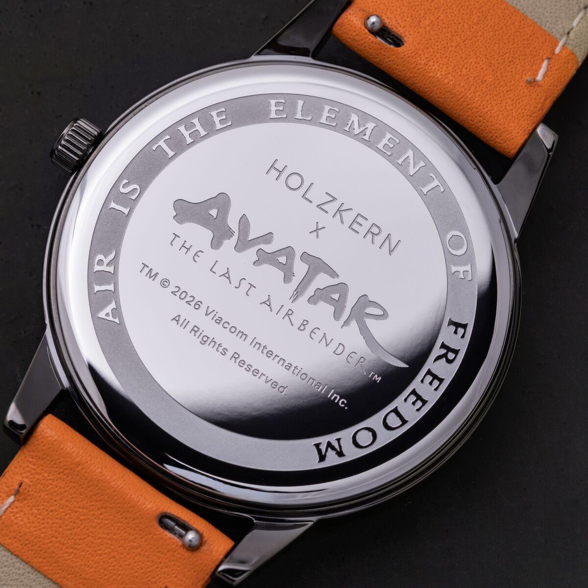 HOLZKERN | Avatar Air Nomads Damen Armbanduhr (Ahornholz / Orange)