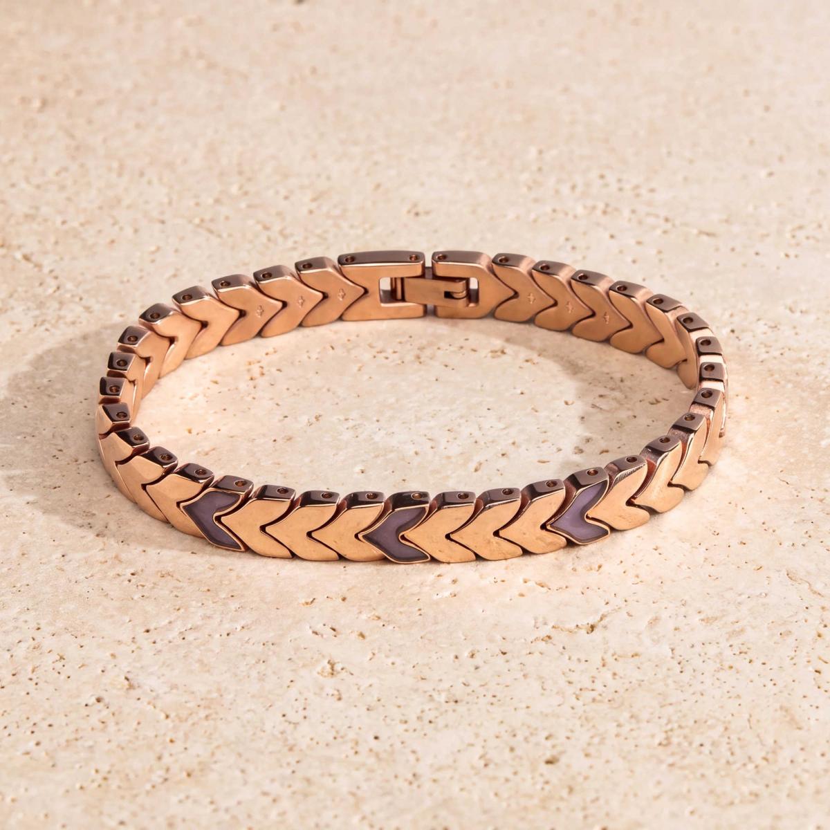 HOLZKERN | Armband Bandlett Alula (Amethyst / Roségold)